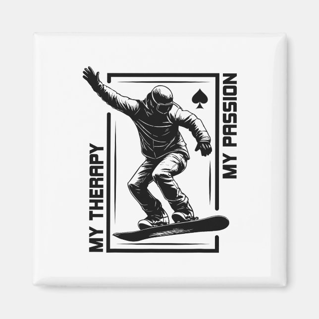 Aimant Snowboard cool Snowboard Extreme Snowboard Pro Sno (Devant)