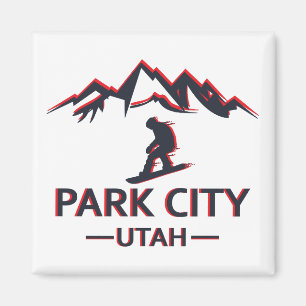 Aimant snowboard de Park City Utah