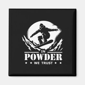 Aimant Snowboard En Poudre Nous Avons Confiance Graphisme