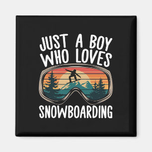 Aimant Snowboard Goggets Mountain Snowboard Boys Hommes S