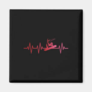 Aimant Snowboard Heartbeat 80s 90s Retro Winter Snowboard