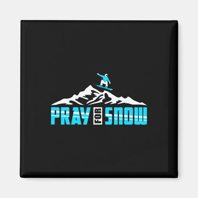 Aimant Snowboard pour Pray Snow Jesus (Devant)