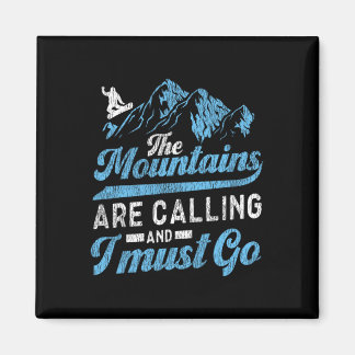 Aimant Snowboard Snowboard Les Montagnes Appelent Un