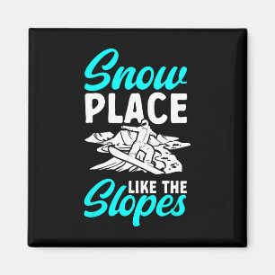 Aimant Snowboard Snowboard Snow Place Comme Les Pistes