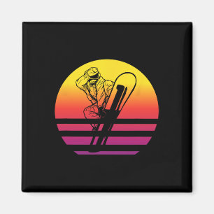 Aimant Snowboard Style Rétro Vintage 1