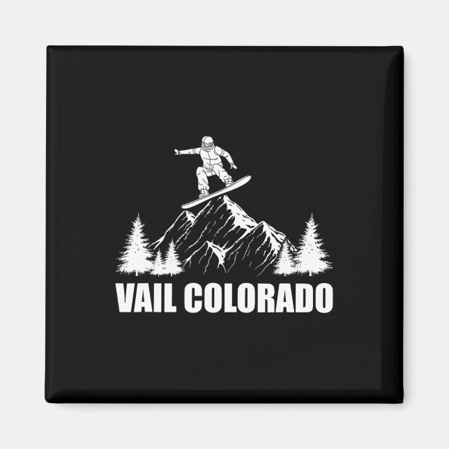 Aimant Snowboard Vail Colorado Snowboard (Devant)