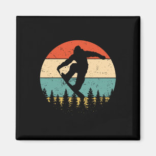 Aimant Snowboard vintage - Retro Snowboard