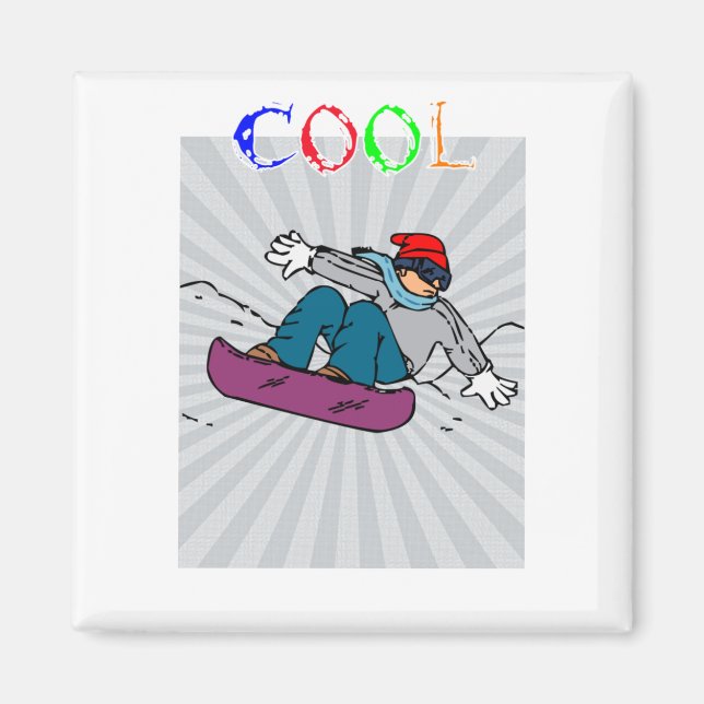 Aimant Snowboardeur vintage | Snowboard | snowboard (Devant)