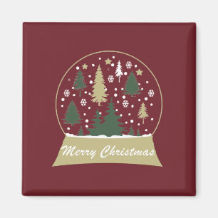 Aimant snowglobe décoré