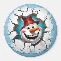 Snowman 3D - Joueur à nez de carottes