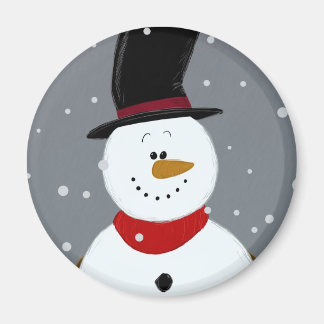 Aimant Snowman - Argent