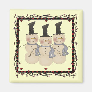 Aimant Snowman-Trio