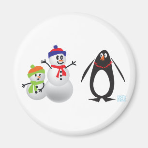 Aimant Snowmen et Pingouin