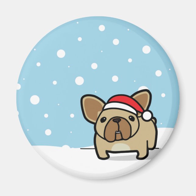 Aimant Snowy Fawn Frenchie (Devant)