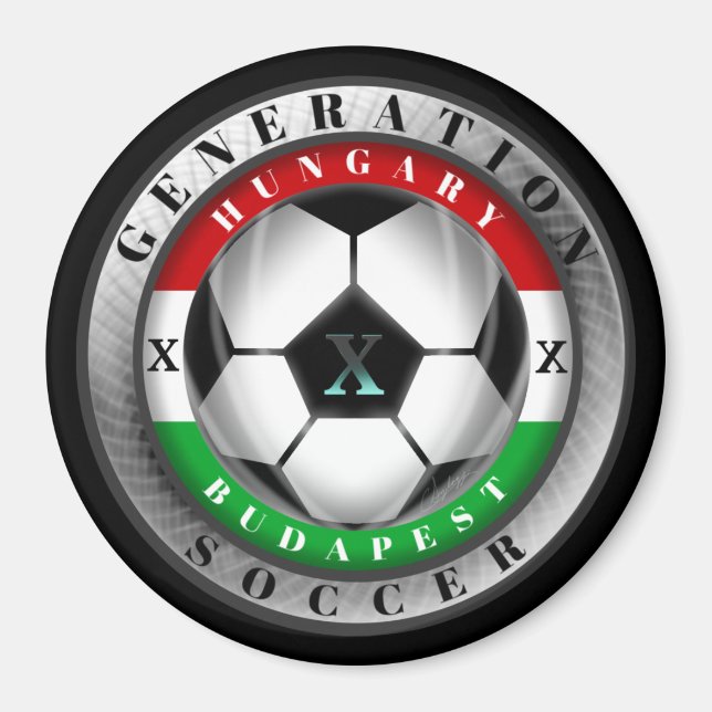 Aimant Soccer Budapest Hongrie Génération X (Devant)