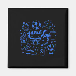 Aimant Soccer Coquette Bow Jour de Match Hommes Femmes En