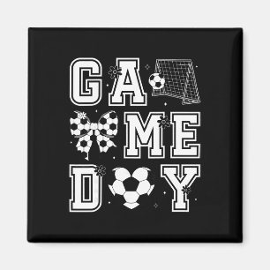 Aimant Soccer de jour de jeu Coquette Bow Femmes Filles E