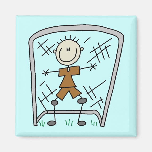 Aimant Soccer Garçon gardien de but Tshirts et cadeaux (Devant)