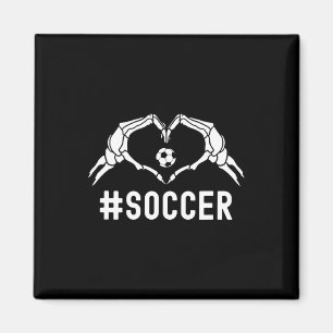 Aimant Soccer Halloween Skeleton Heart Sports Pride