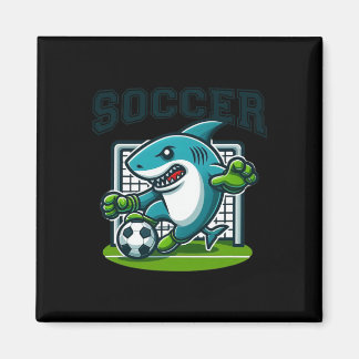 Aimant Soccer Shark Playing Soccer 