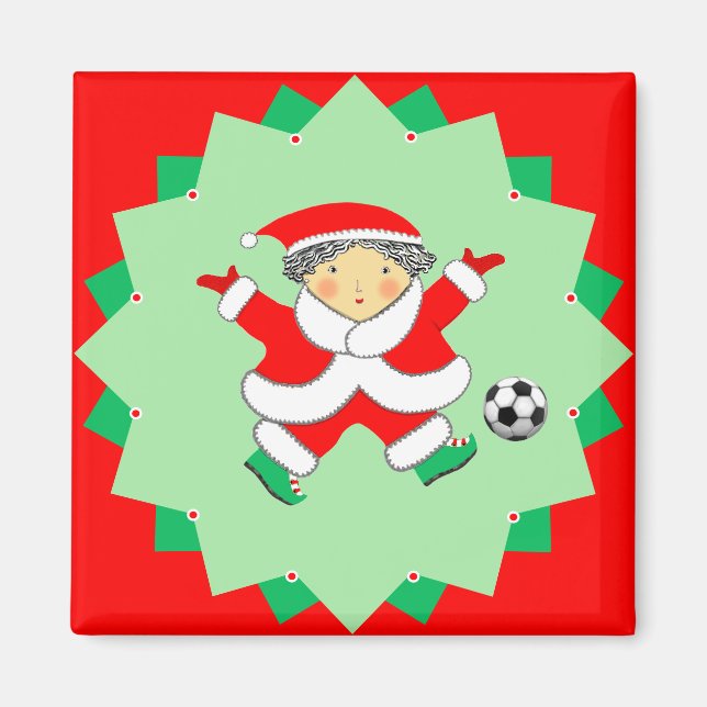 Aimant Soccer Vacances Cadeaux Stocking Stuffers (Devant)