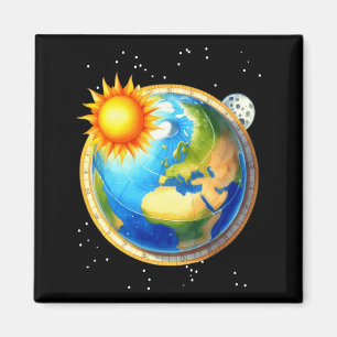 Aimant Société de la Terre Plate Hommes Drôle de Complot