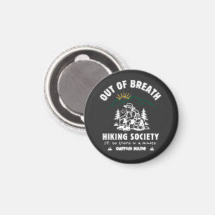 Aimant Société de randonnée essoufflée drôle rétro