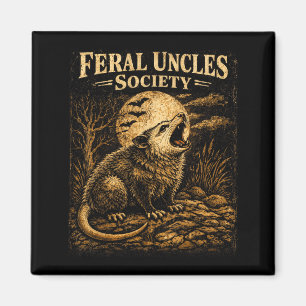 Aimant Société des oncles sauvages Folklore drôle d'oposs