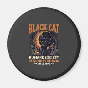 Aimant Société humanitaire du chat noir Halloween Croissa