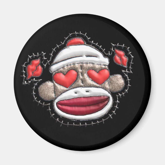 Aimant Sock Monkey Valentine Merchandises (Devant)