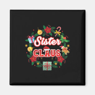 Aimant Soeur Claus Noël Père Noël Laurel Wreath Mistlet