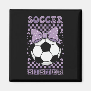Aimant Sœur de football cool balle mignonne coquette viol