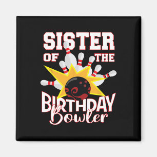Aimant Soeur De L'Anniversaire Bowler Kid Bowling Party