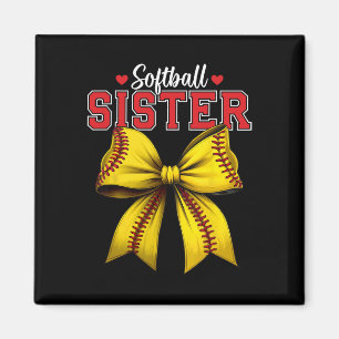 Aimant Sœur de softball Coquette Femmes Softball Filles M