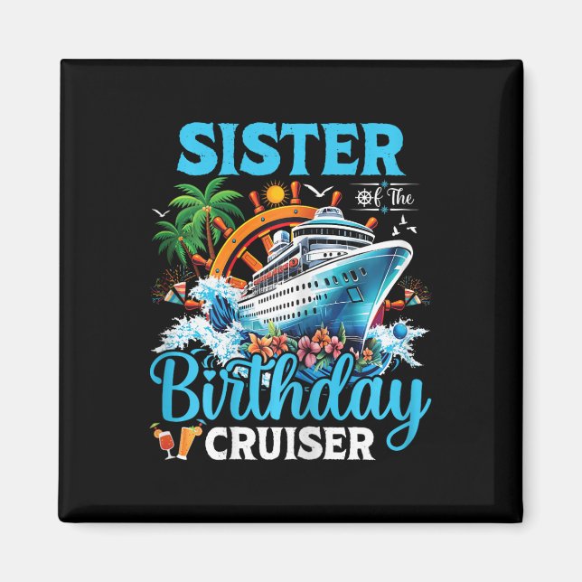 Aimant Sœur du bateau de croisière d'anniversaire Croisiè (Devant)