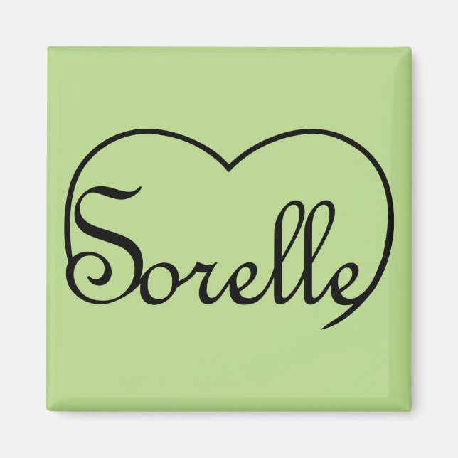 Aimant Soeurs italiennes Sorelle coeur (Devant)