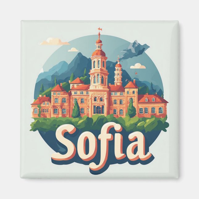 Aimant Sofia Bulgarie Cadeau de voyage mémoire de ville � (Devant)
