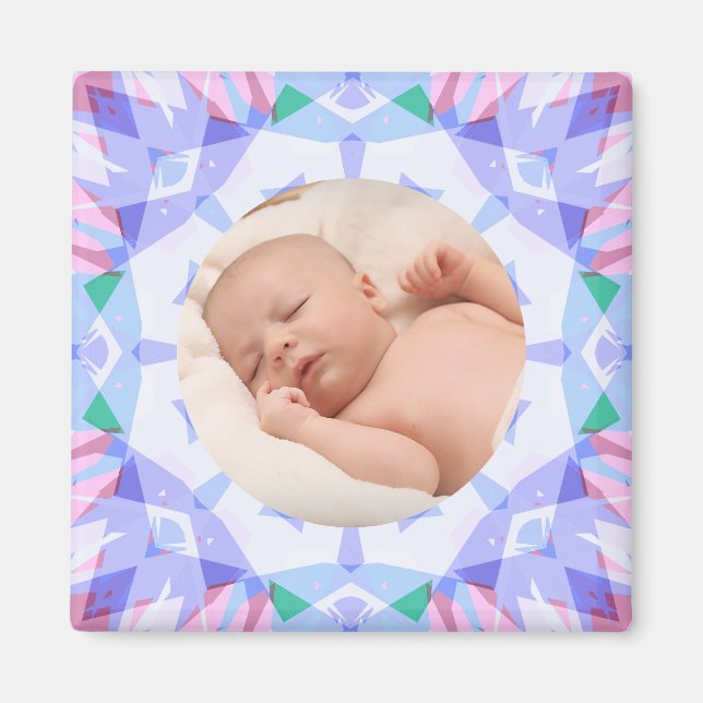 Aimant Soft Pretty Pastels Photo de Noël personnalisée (Devant)