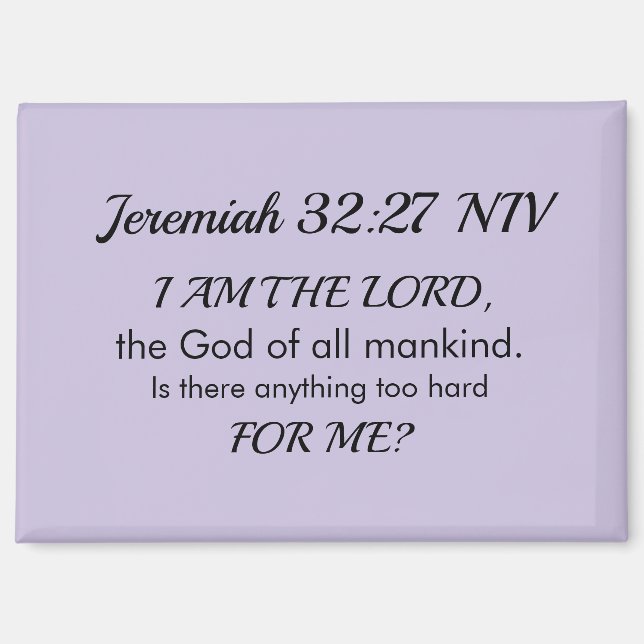Aimant Soft Purple Inspirational Bible Verse Power of God (Recto)