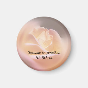 Aimant Soft Yellow Rose Wedding Favoriser