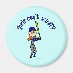 Aimant Softball bleu clair