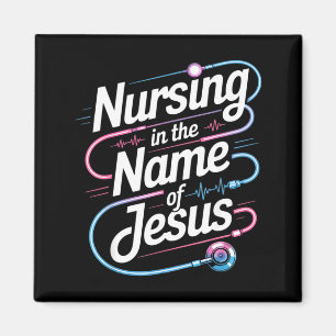 Aimant Soins infirmiers au nom de Jésus infirmière chréti