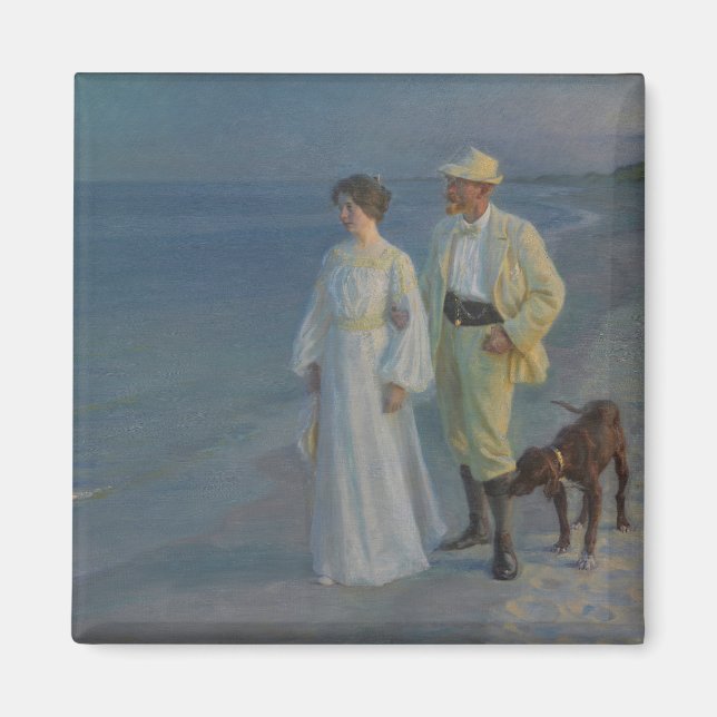 Aimant Soir d'été à la plage de Skagen (Devant)
