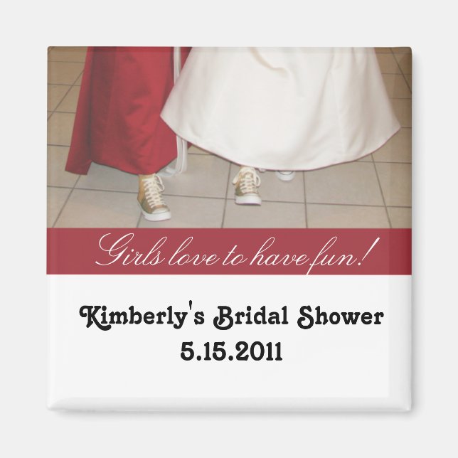 Aimant Soirée d'aimant de douche nuptiale avec robes (Devant)