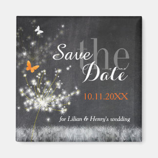 Aimant Soirée Dandelions Mariage Enregistrer la date