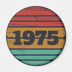 Aimant Soirée de 50 ans vintage personnalisée