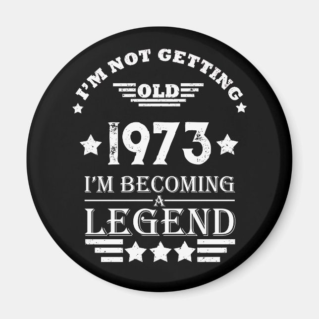 Aimant Soirée de 50 ans vintage personnalisée (Devant)