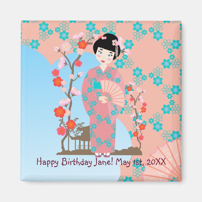 Aimant Soirée de Geisha girl (Devant)