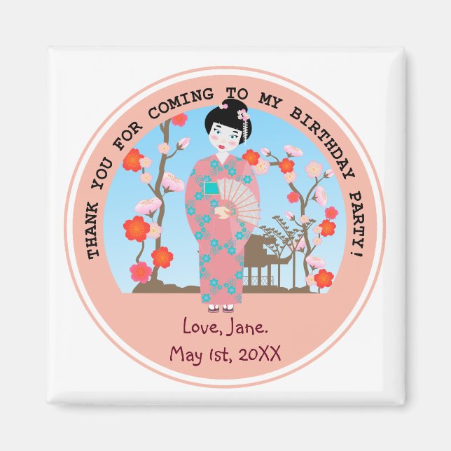 Aimant Soirée de Geisha girl (Devant)