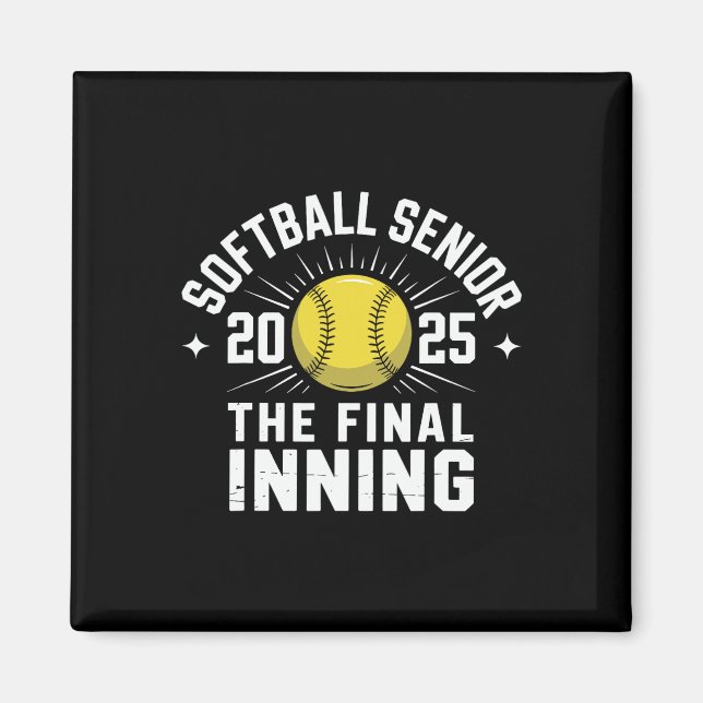 Aimant Soirée des seniors de softball Classe supérieure d (Devant)